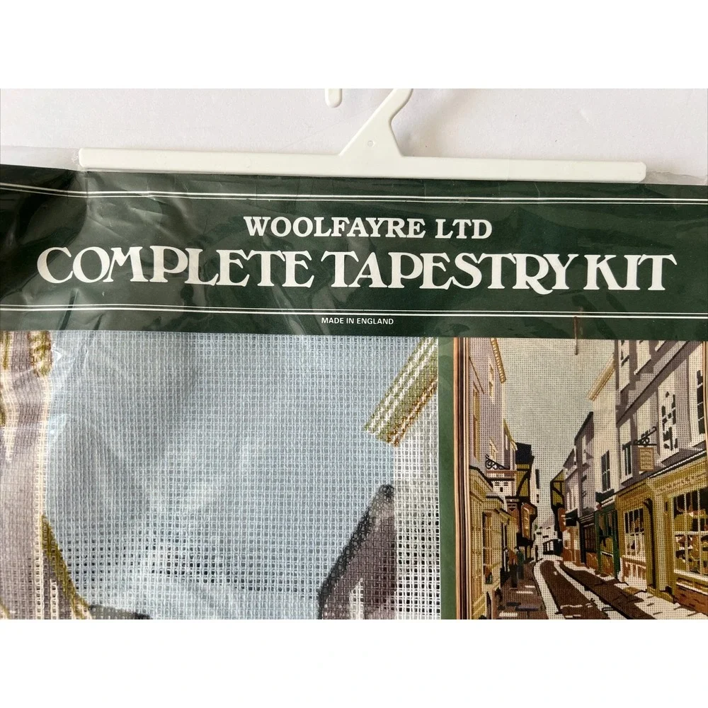 Woolfayre Ltd Street Scene 1297 Wool Yarn Tapestry Kit -England Made 31 cmx42 cm
